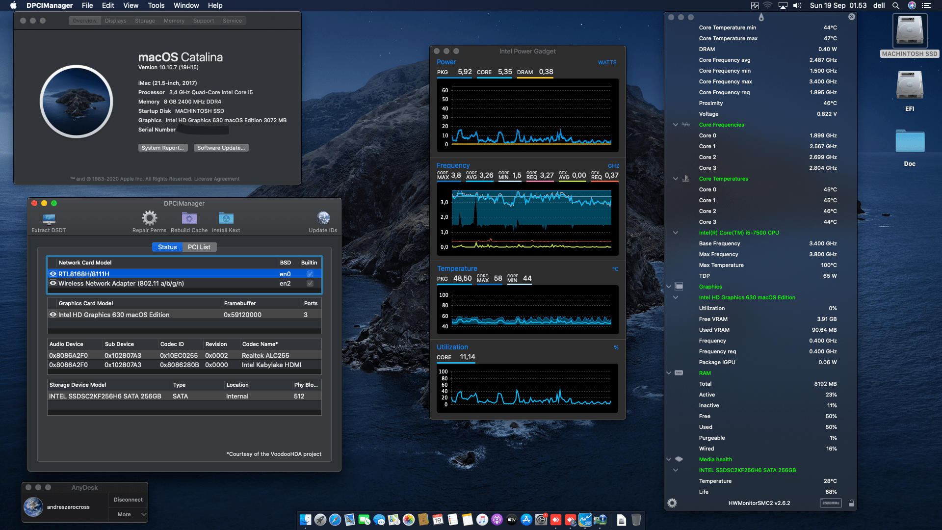 Success Hackintosh macOS Catalina 10.15.7 Build 19H15 in Dell Optiplex 3050 SFF